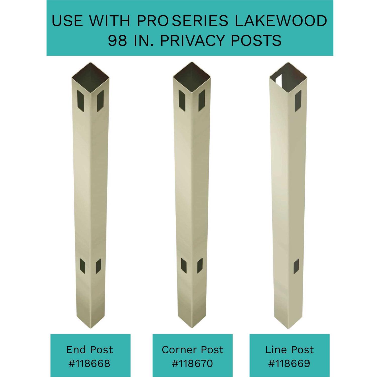 Outdoor Essentials Pro-Series 6 ft. H x 8 ft. W Tan Vinyl Woodbridge Privacy Fence Panel - Inhomebuy