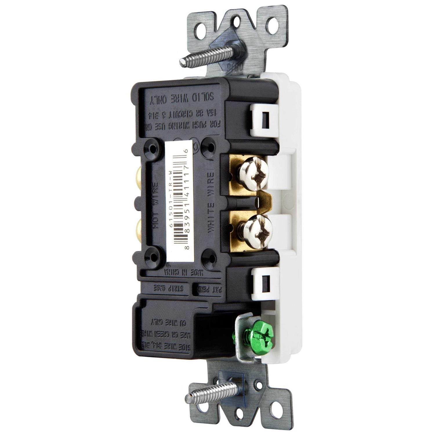 Enerlites Decorator Receptacle Outlet with Wall Plate Tamper-Resistant - Inhomebuy