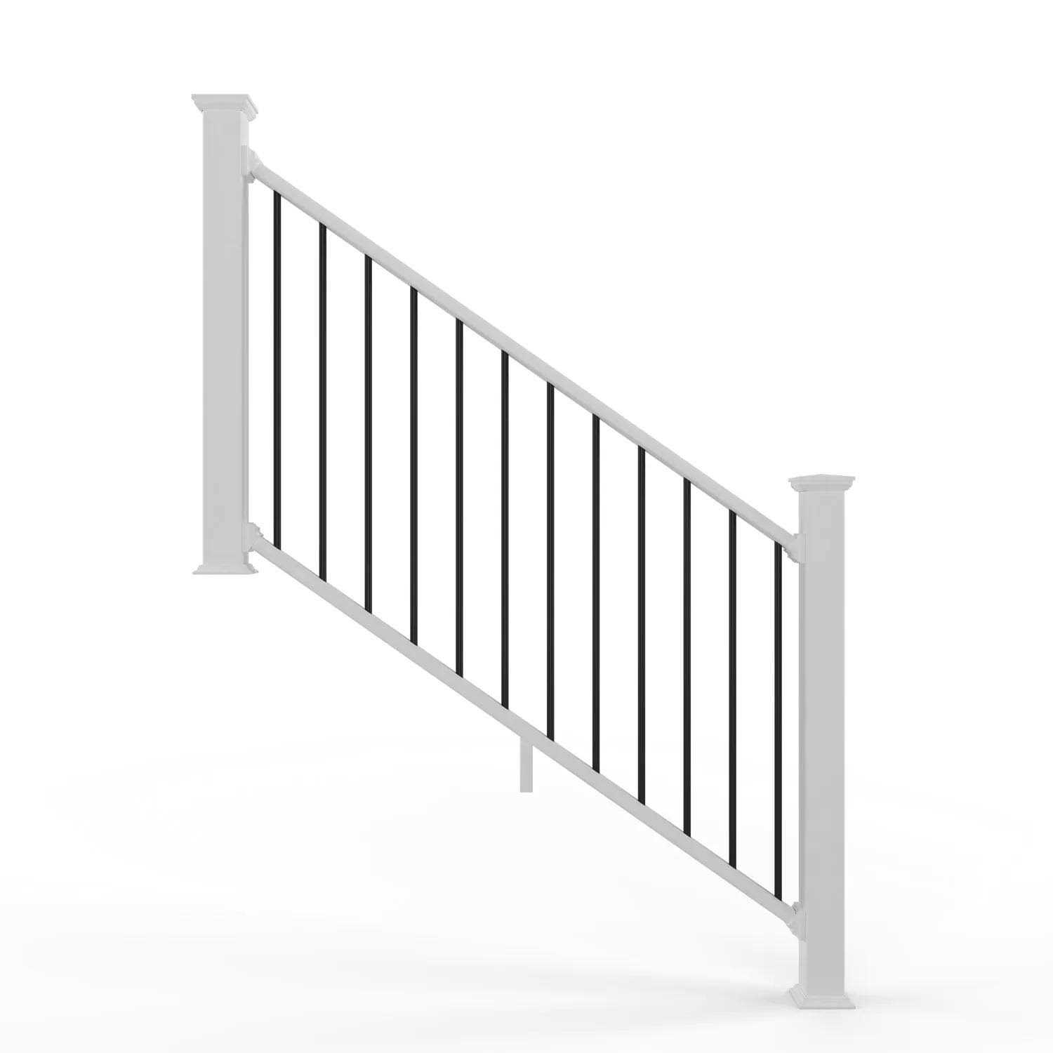 Deckorators Grab and Go 6-ft x 2.75-in x 36-in White Composite Deck Stair Rail Kit 346701 - Inhomebuy