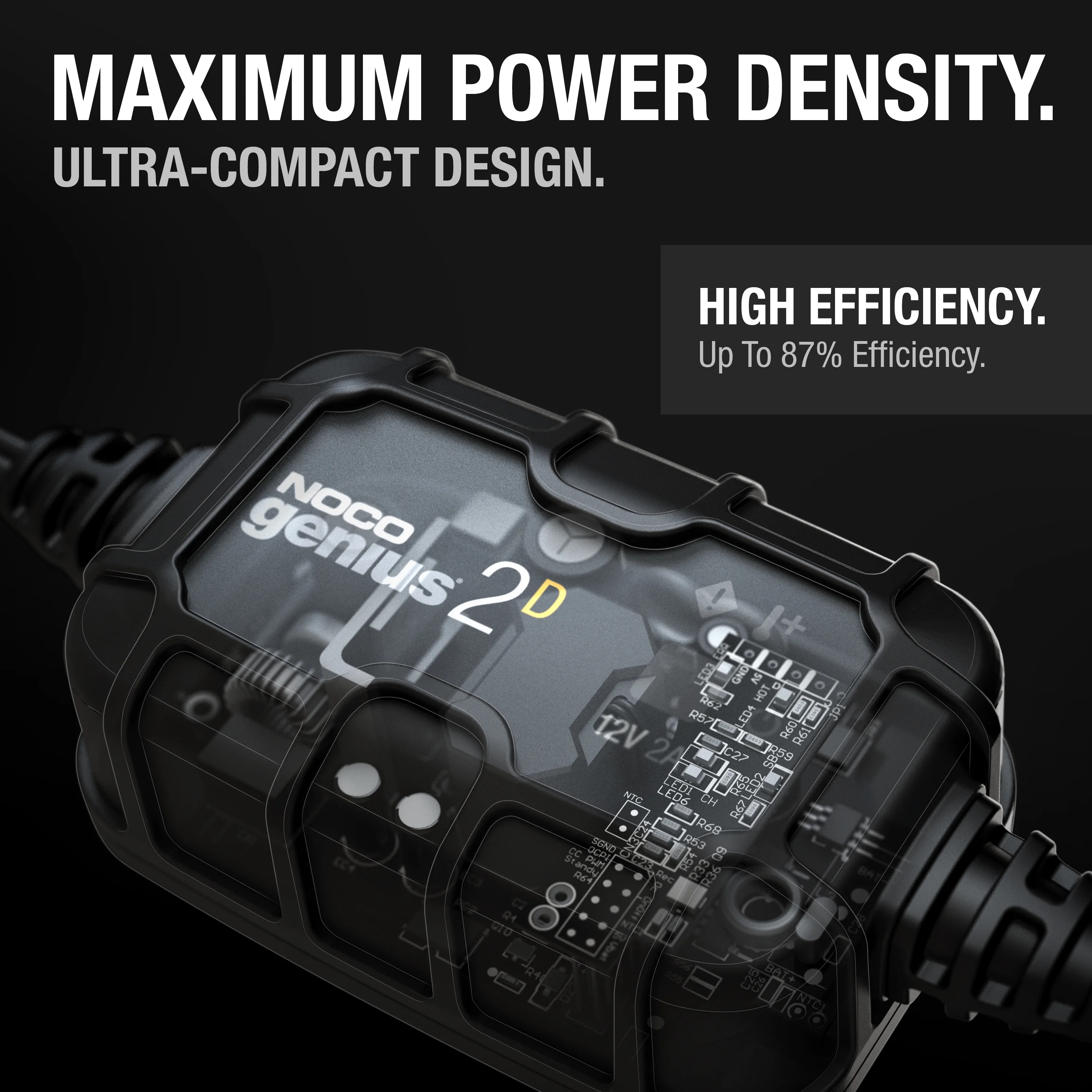 NOCO GENIUS2D 2A Direct-Mount Onboard Battery Charger and Maintainer - Inhomebuy