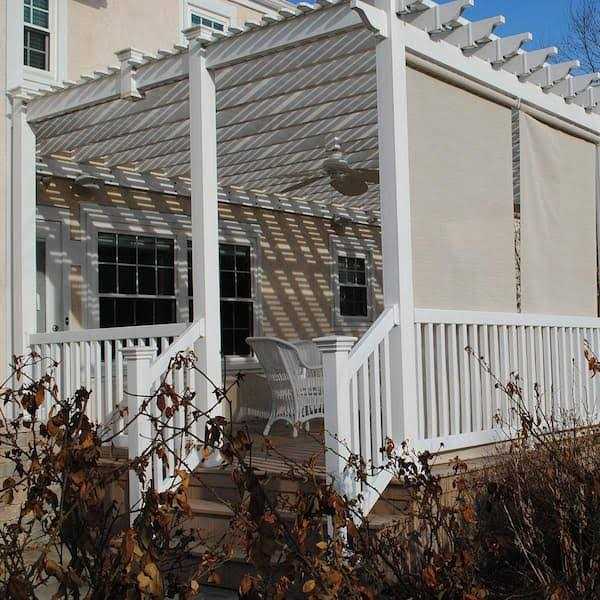 Weatherables Naples 3 ft. H x 8 ft. W White Vinyl Stair Railing Kit - Inhomebuy