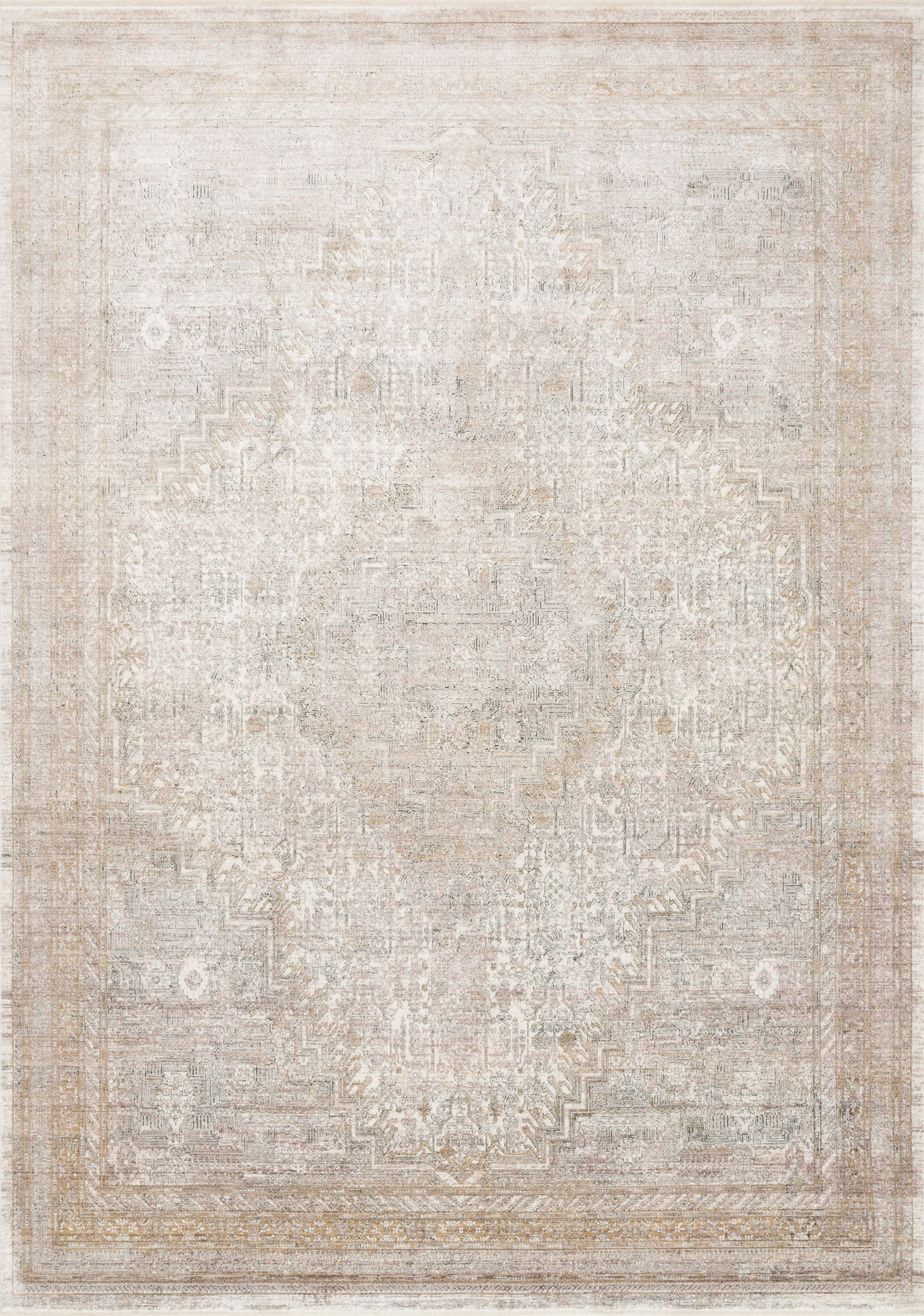 Loloi Rugs Gemma Collection Rug in Sand, Ivory - 7'7