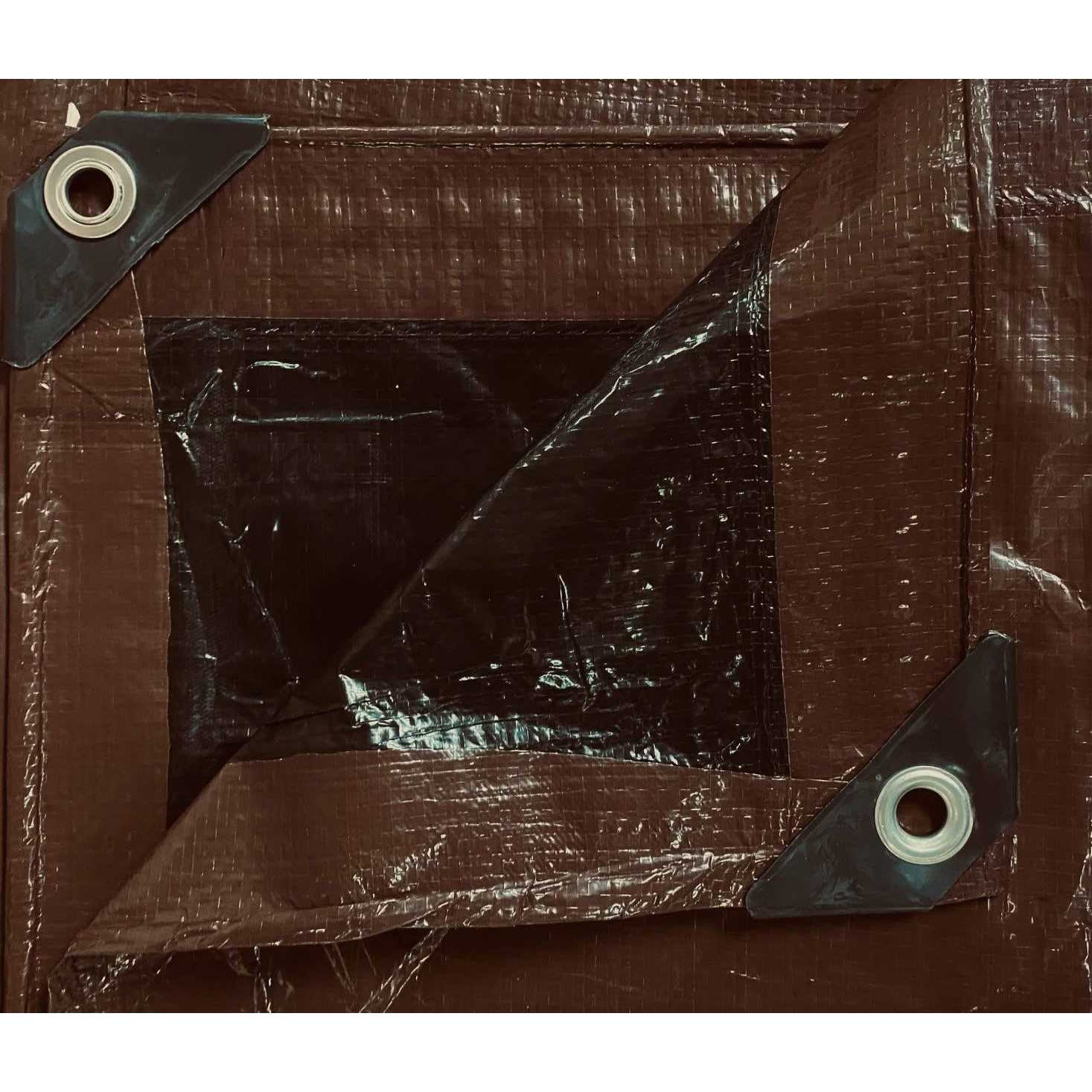 Onestock Black/Brown Reversible Tarp Heavy-Duty - Inhomebuy