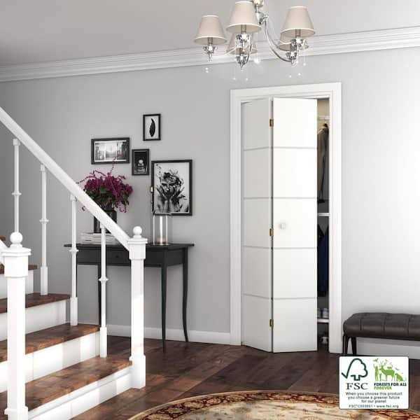 EightDoors 80 in. x 1-3/8 in. 1-Lite Solid Core Frosted Glass Shaker Wood Interior Door Slab - Inhomebuy