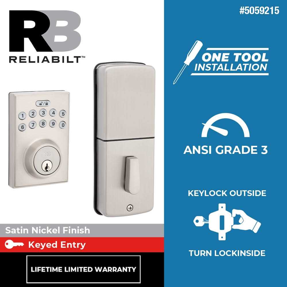 RELIABILT Bragg Single Cylinder Electronic Deadbolt Lighted Keypad 92640 - Inhomebuy