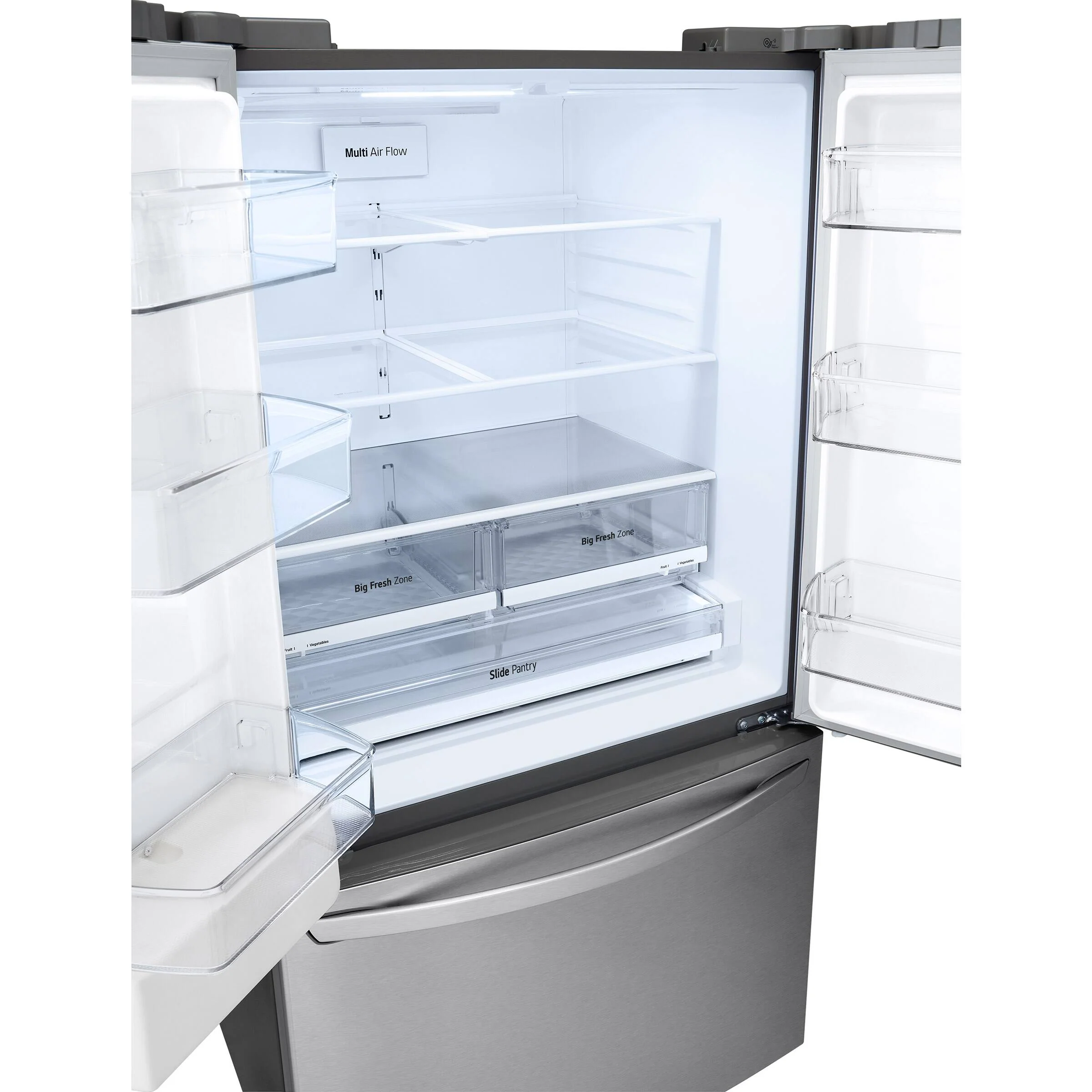 LG 36 IN. 29 CU. FT. SMUDGE-RESISTANT STAINLESS STEEL FRENCH DOOR WITH SLIM DESIGN EXTERNAL WATER DI - Inhomebuy