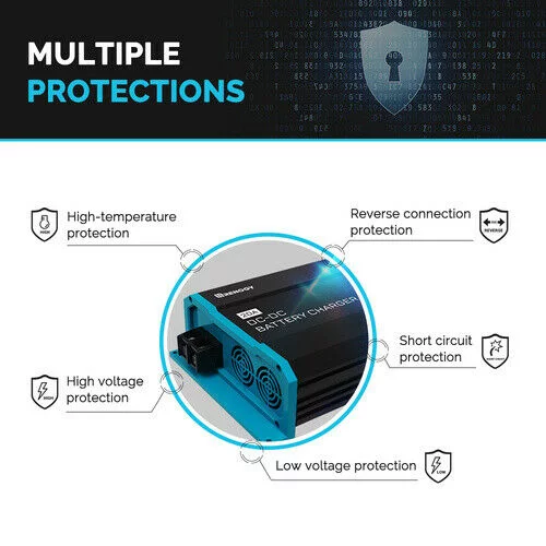 Renogy 40A 12V DC to DC On-Board Battery Charger for Flooded, Gel, AGM, and Lithium, Using Multi-Stage Charging in RVs, Commercial Vehicles, Boats, Yachts, 40A - Inhomebuy