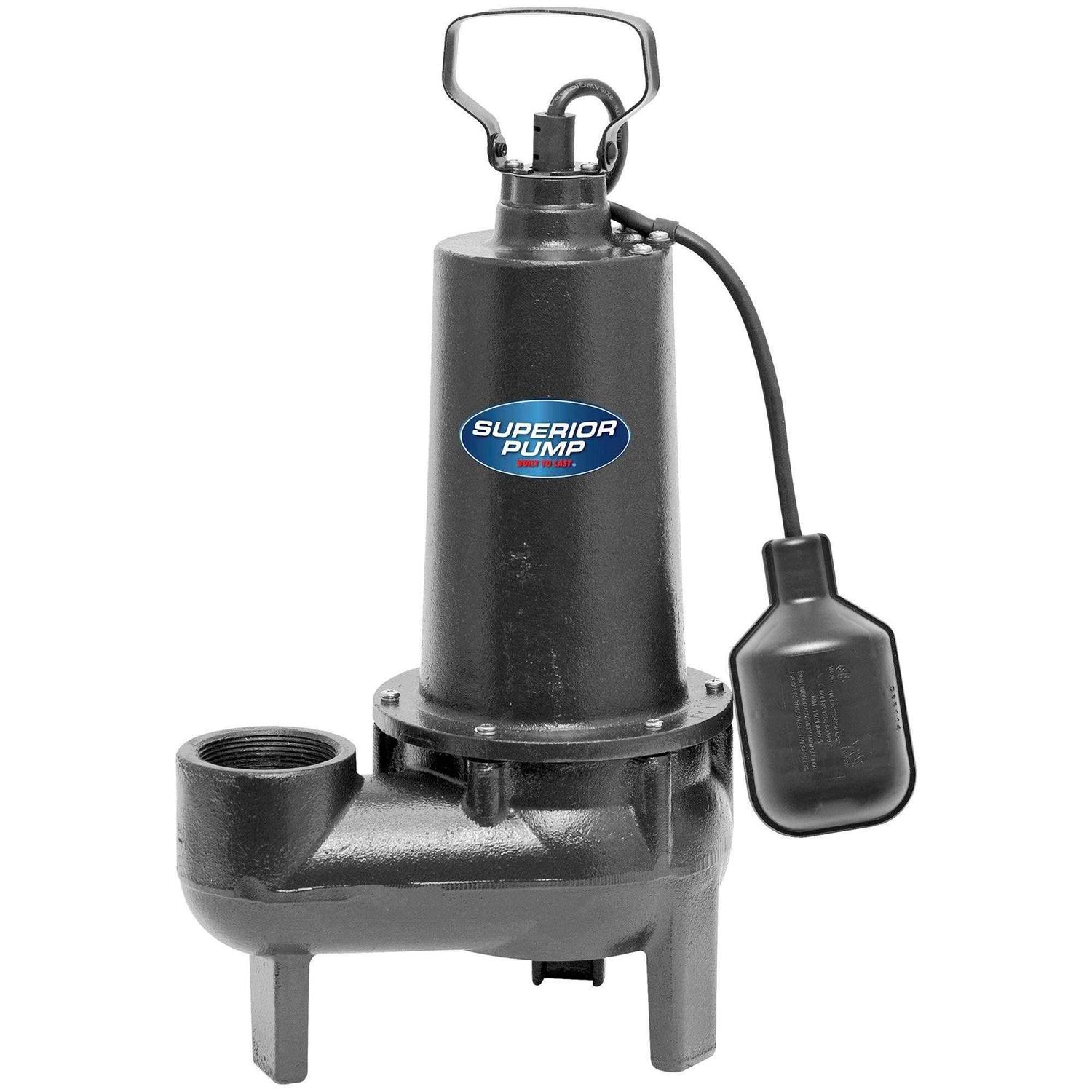 Superior Pump 1/2 HP Cast Iron Sewage Pump 93501 - Inhomebuy