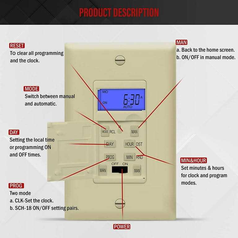Enerlites 7-Day Digital In-Wall Programmable Timer Switch - Inhomebuy
