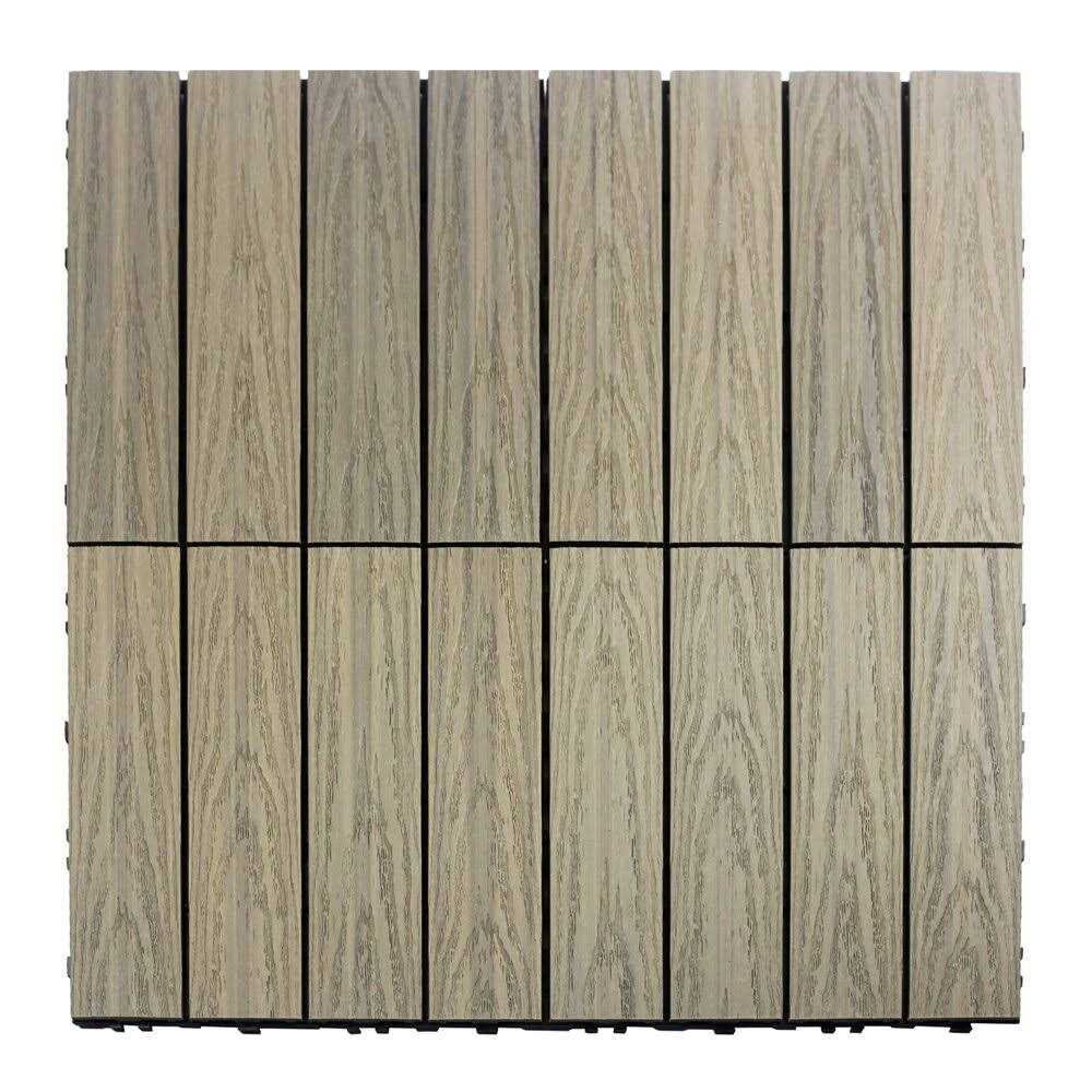 NewTechWood UltraShield Naturale 1& x 1& Outdoor Composite Quick Deck Tile - Inhomebuy