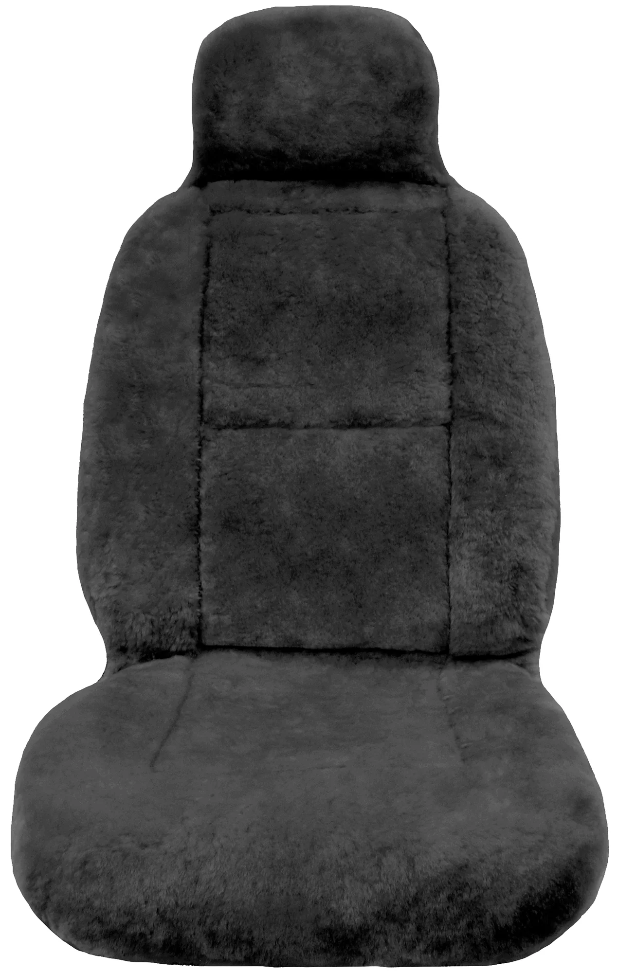 Eurow Sheepskin Seat Cover New XL Design Premium Pelt - Gray - Inhomebuy