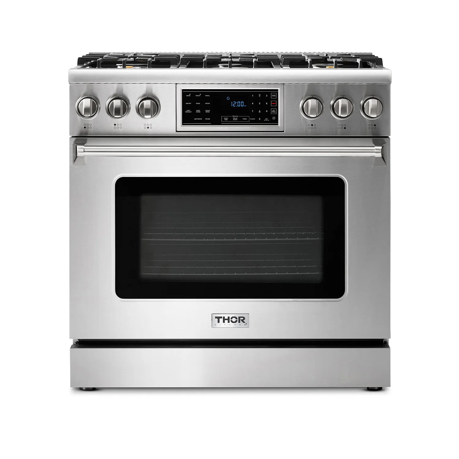 Thor Kitchen 36 Inch Air Fry and Self-Clean Professional Gas Range, TRG3601 - Inhomebuy