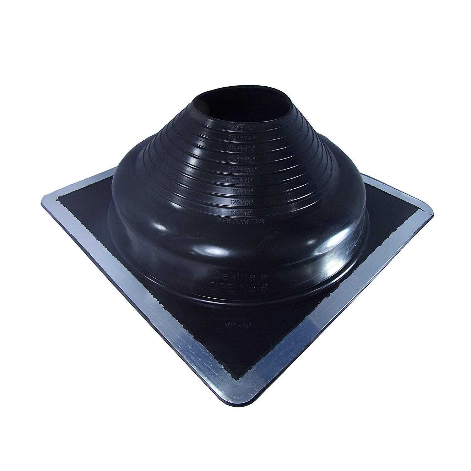 Dektite #4 Square Black EPDM Flexible Pipe Flashing - Inhomebuy