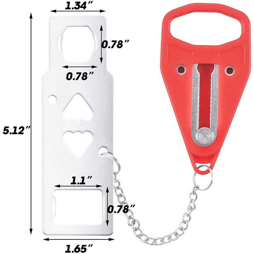 Portable Door Jammer for Travel Safety Anti-Slip Door Lock Stopper Security Device - Inhomebuy