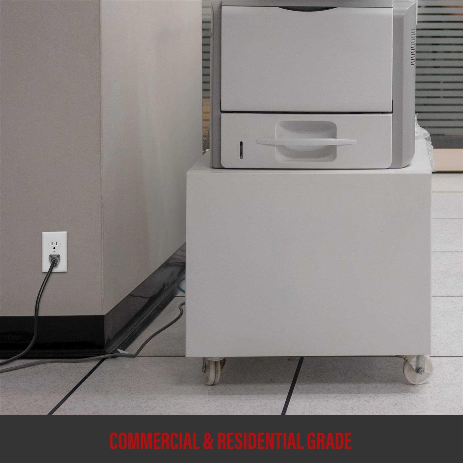 Enerlites Duplex Outlet Receptacle Cover Screwless Wall Plate - Inhomebuy