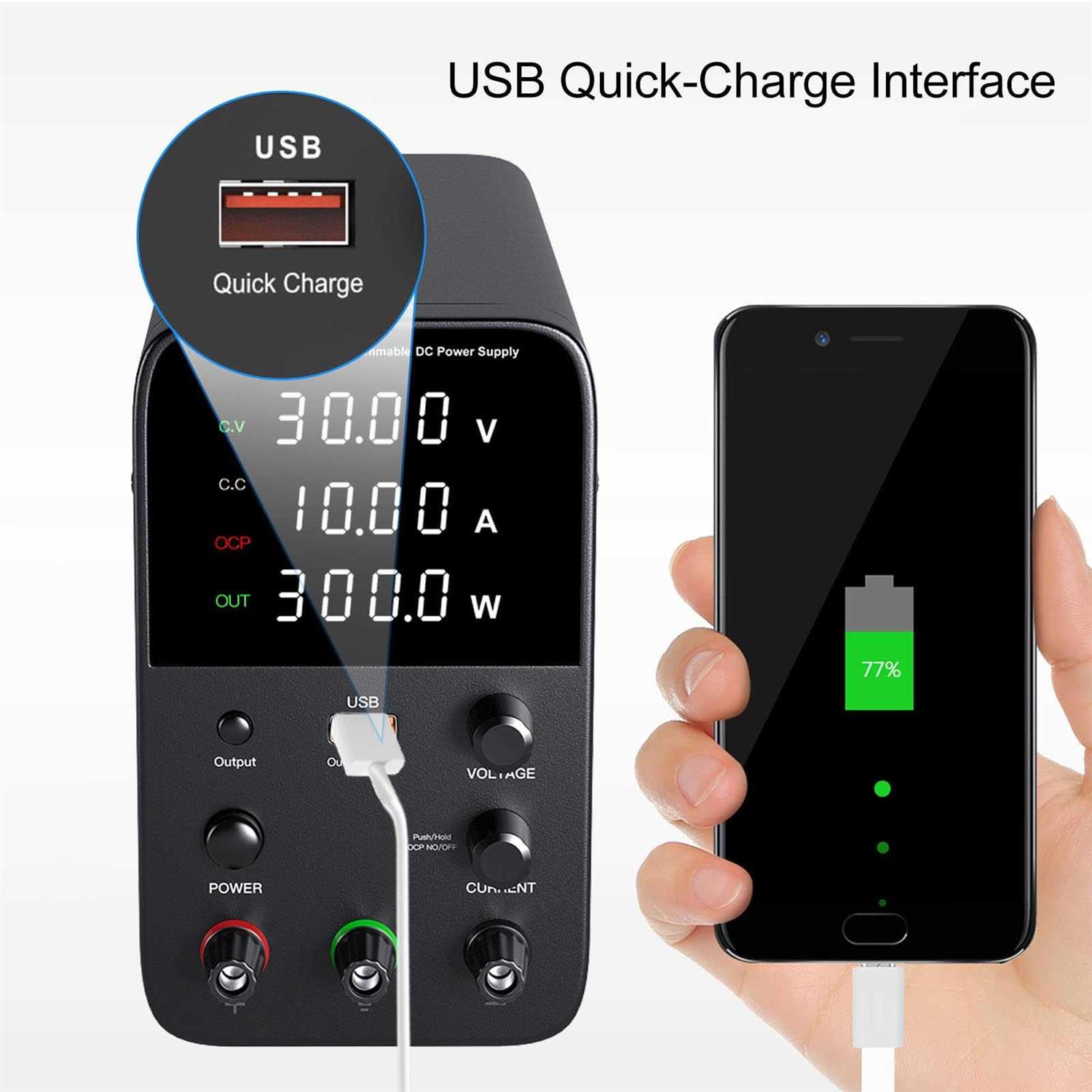 Wanptek Dc Power Supply Variable Adjustable Switching Regulated Power Supply with Encoder Coarse & Fine Adjustments Knob - Inhomebuy