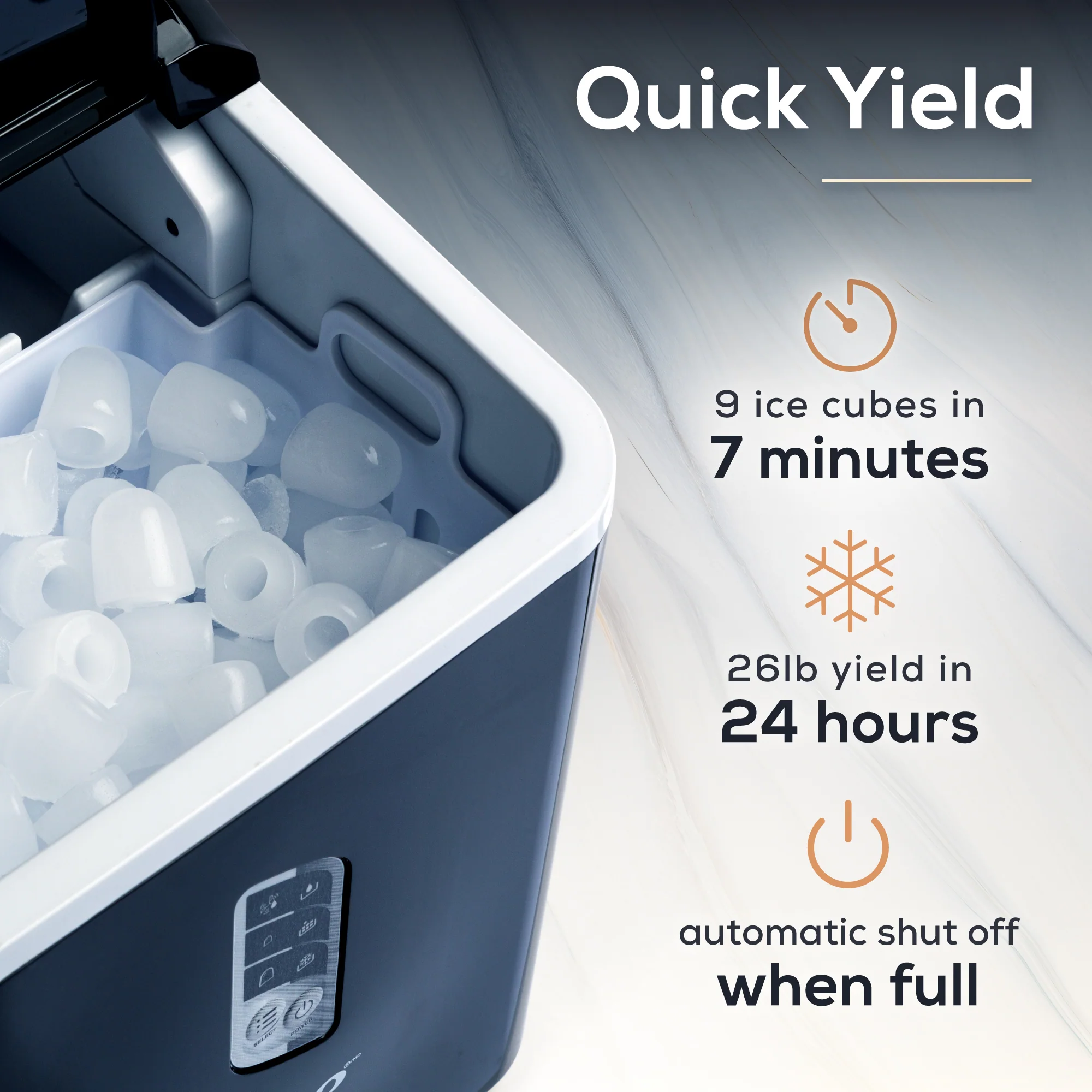 Igloo Automatic Self-Cleaning 26-Pound Ice Maker, Black - Inhomebuy