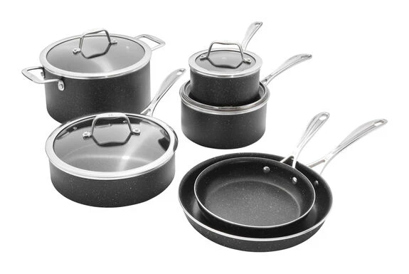 Henckels 10pc Aluminum Nonstick Cookware Set, Capri Notte Series - Inhomebuy
