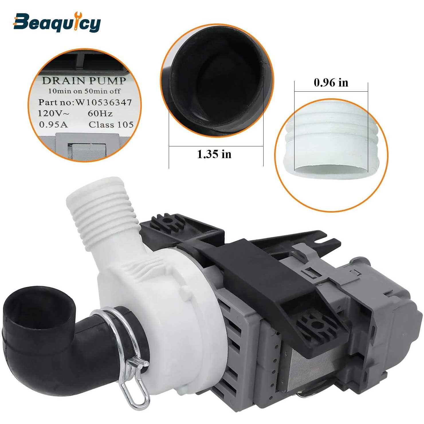 W10510667 Whirlpool Dishwasher Pump Motor - Inhomebuy