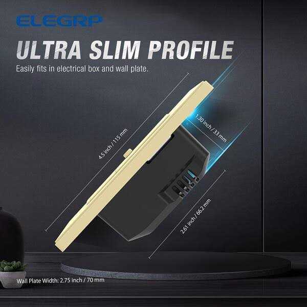 ELEGRP 15 AMP Single Outlet GFCI Adapter 3-Prong Grounded GFCI Adapter Plug - Inhomebuy