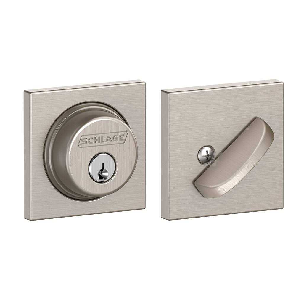 Schlage B60 Single Cylinder Collins Deadbolt - Inhomebuy