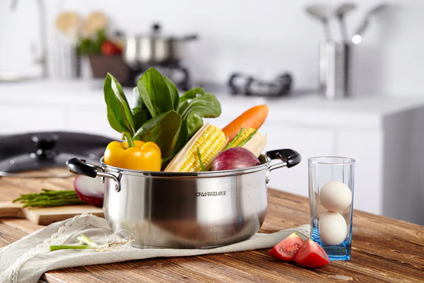 Charms Stainless-Steel Casserole Pot with Glass Lid |20JBC10| 20cm - Inhomebuy