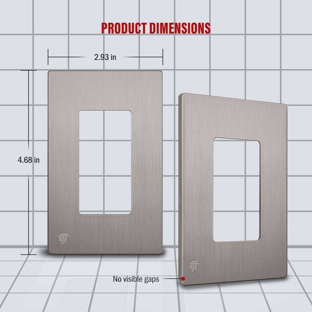 Enerlites Elite Series Screwless Decorator Wall Plate Child Safe Outlet Cover - Inhomebuy