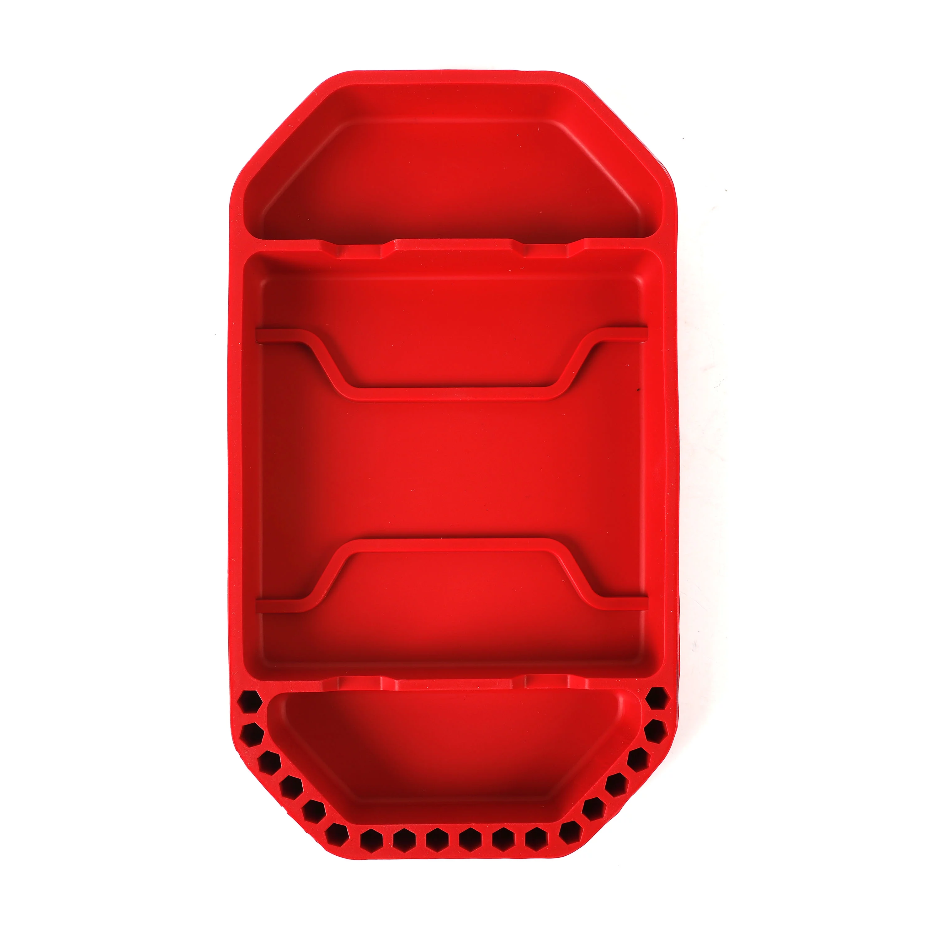 Hyper Tough 3-Piece Silicone Tool Organizer Tray, Flexible, Red, Automotive Use, New - Inhomebuy