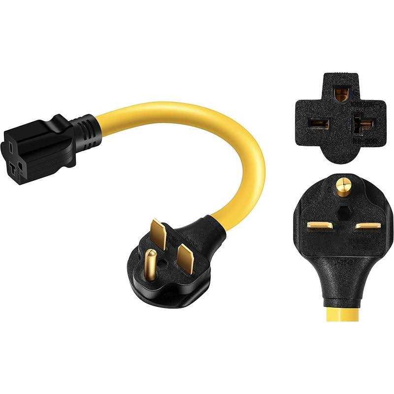 ONETAK NEMA 5-15P to 10-30R 120V 15 Amp 3 Prong Male Plug to 3 Prong Female Receptacle Dryer Welder Power Cord Adapter - Inhomebuy