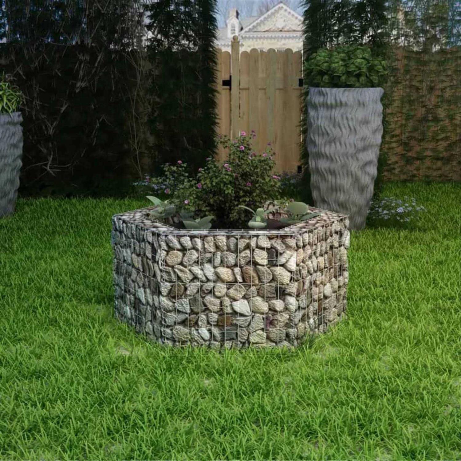 vidaXL Hexagonal Gabion Raised Bed - Inhomebuy