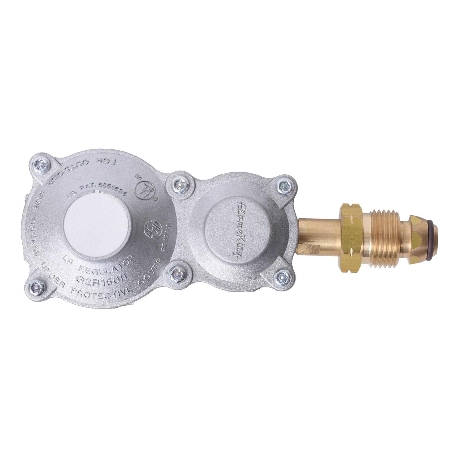 Flame King 2-Stage Auto Changeover Propane Gas Regulator with 2 12 Pigtails - Inhomebuy