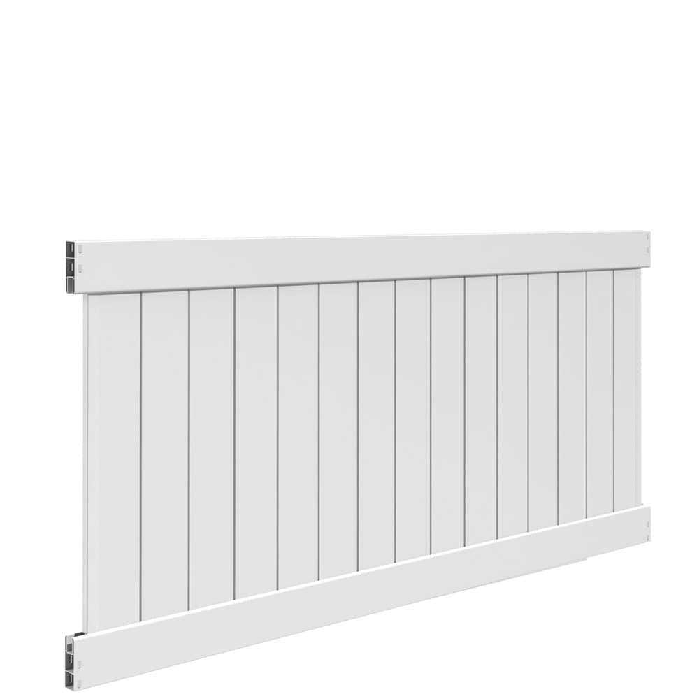 Freedom Alloy Mixed Material 6-ft H x 5-in W Matte Black Aluminum Privacy Fence Rail 73047660 - Inhomebuy
