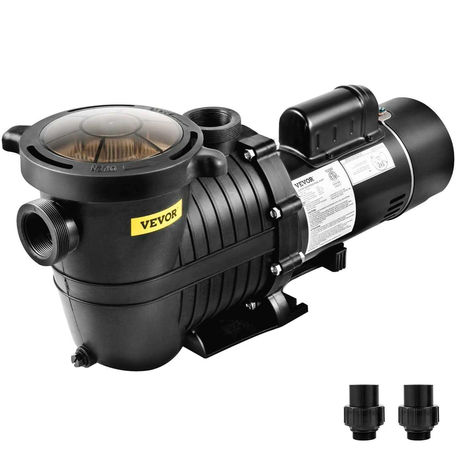 VEVOR 230V 1.5HP Pool Pump Dual Speed Pool Pump 5400GPH 1100W Powerful Self Primming SSYCBWC112HP9HJ3QV7 - Inhomebuy
