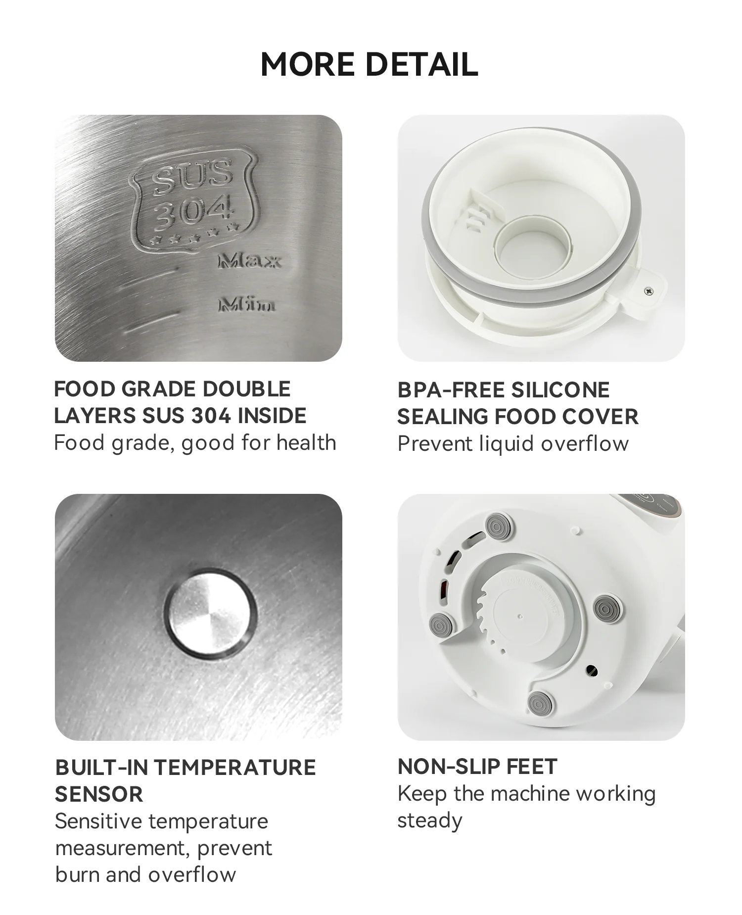 ByOrient Soymilk Maker: 1.0L, 8 functions | BO-MSM01 - Inhomebuy