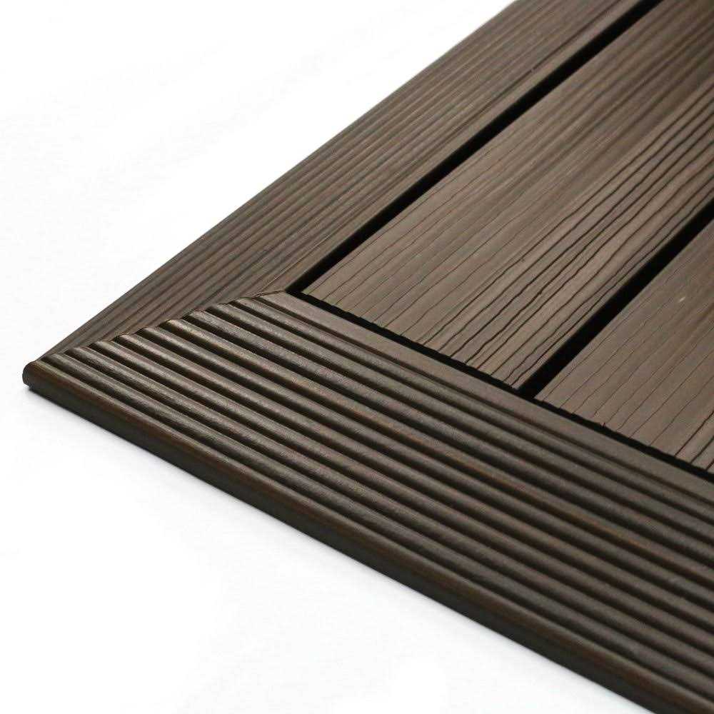 NewTechWood 1/6 ft. x 1 ft. Quick Deck Composite Deck Tile Outside Corner Fascia - Inhomebuy