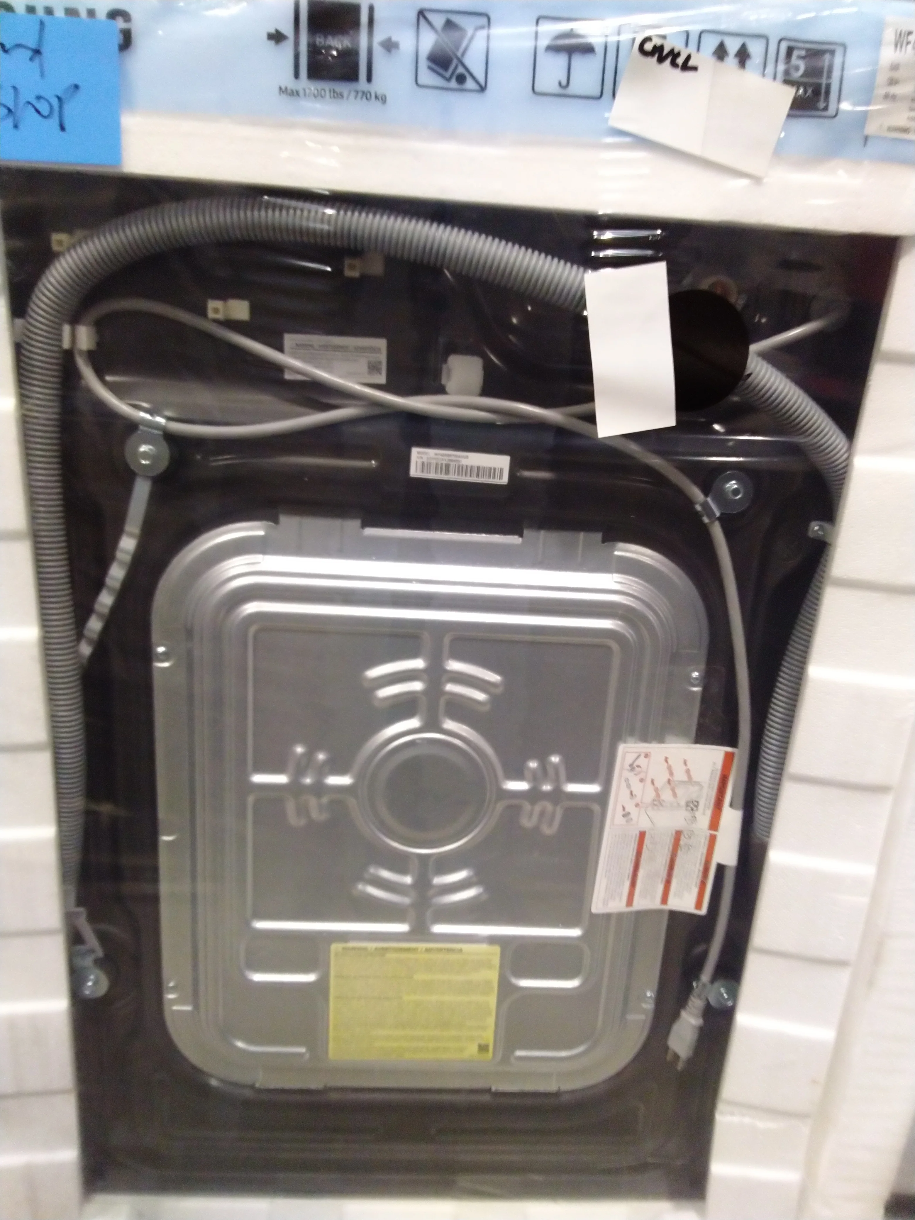 SAMSUNG BESPOKE 27 IN. 5.3 CU. FT. BLACK STAINLESS STEEL FRONT LOAD WASHER WITH SUPERSPEED FEATURE - - Inhomebuy