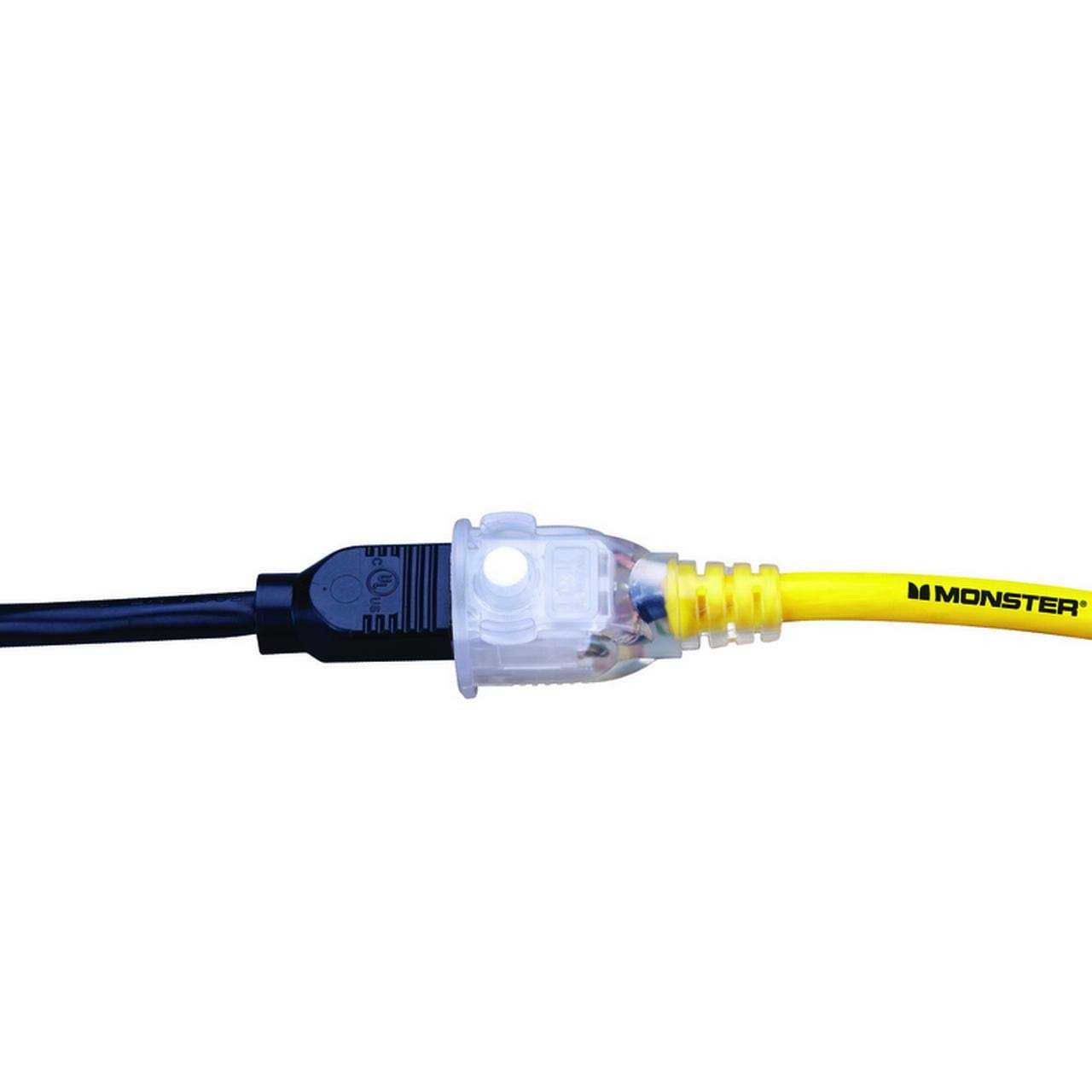 Monster Outdoor Extension Cord 14/3 SJTW Yellow - Inhomebuy