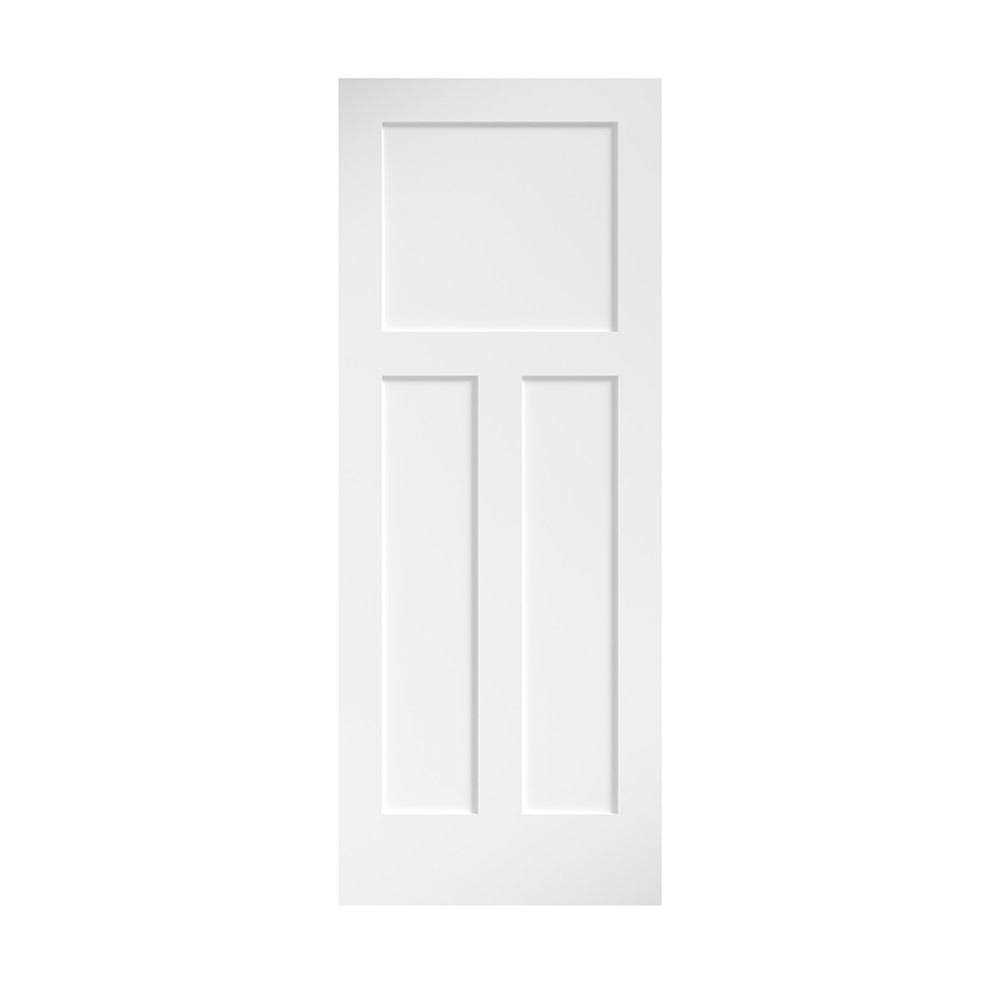 EightDoors 80 in. x 1-3/8 in. Shaker White Primed 5-Panel Solid Core Wood Interior Slab Door - Inhomebuy