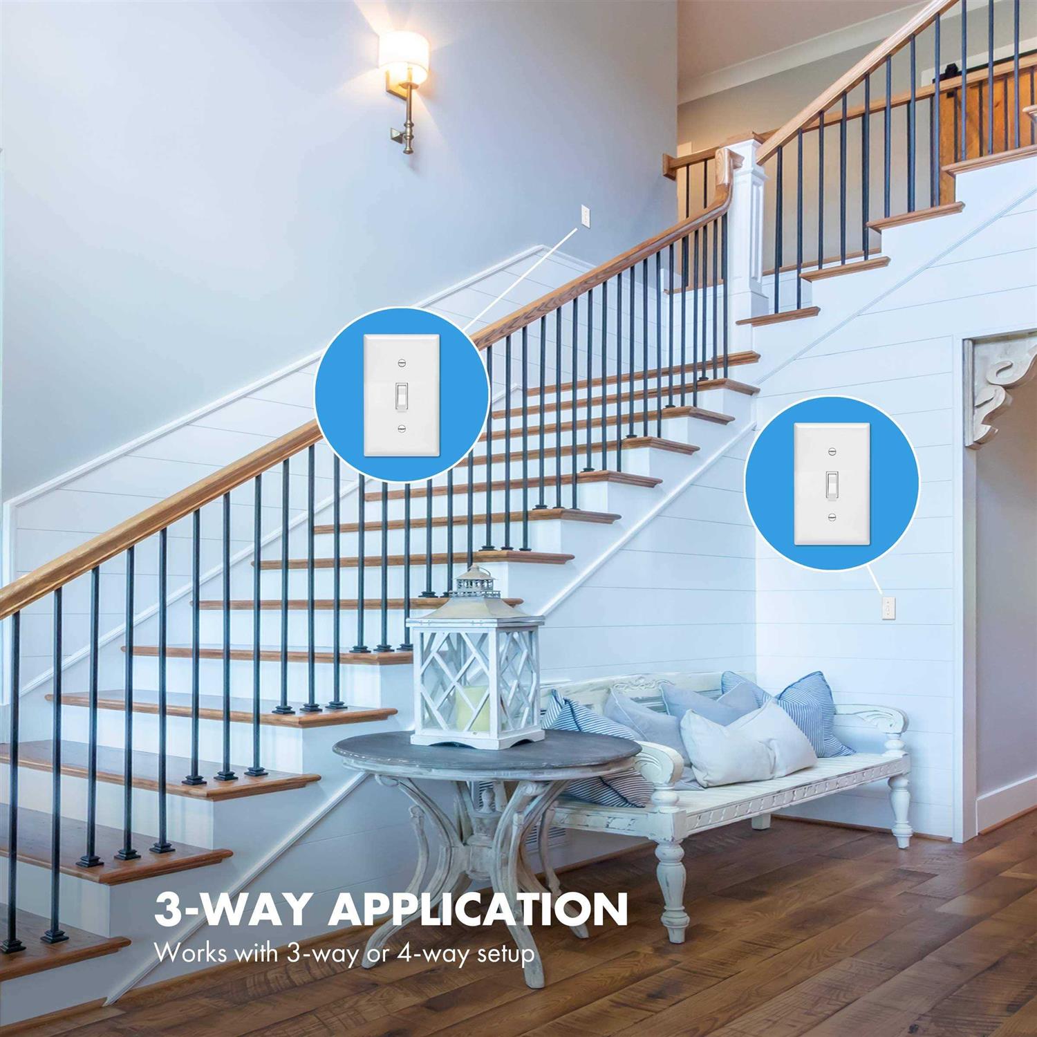 Enerlites 4-Way Decorator Light Switch 94150-W - Inhomebuy