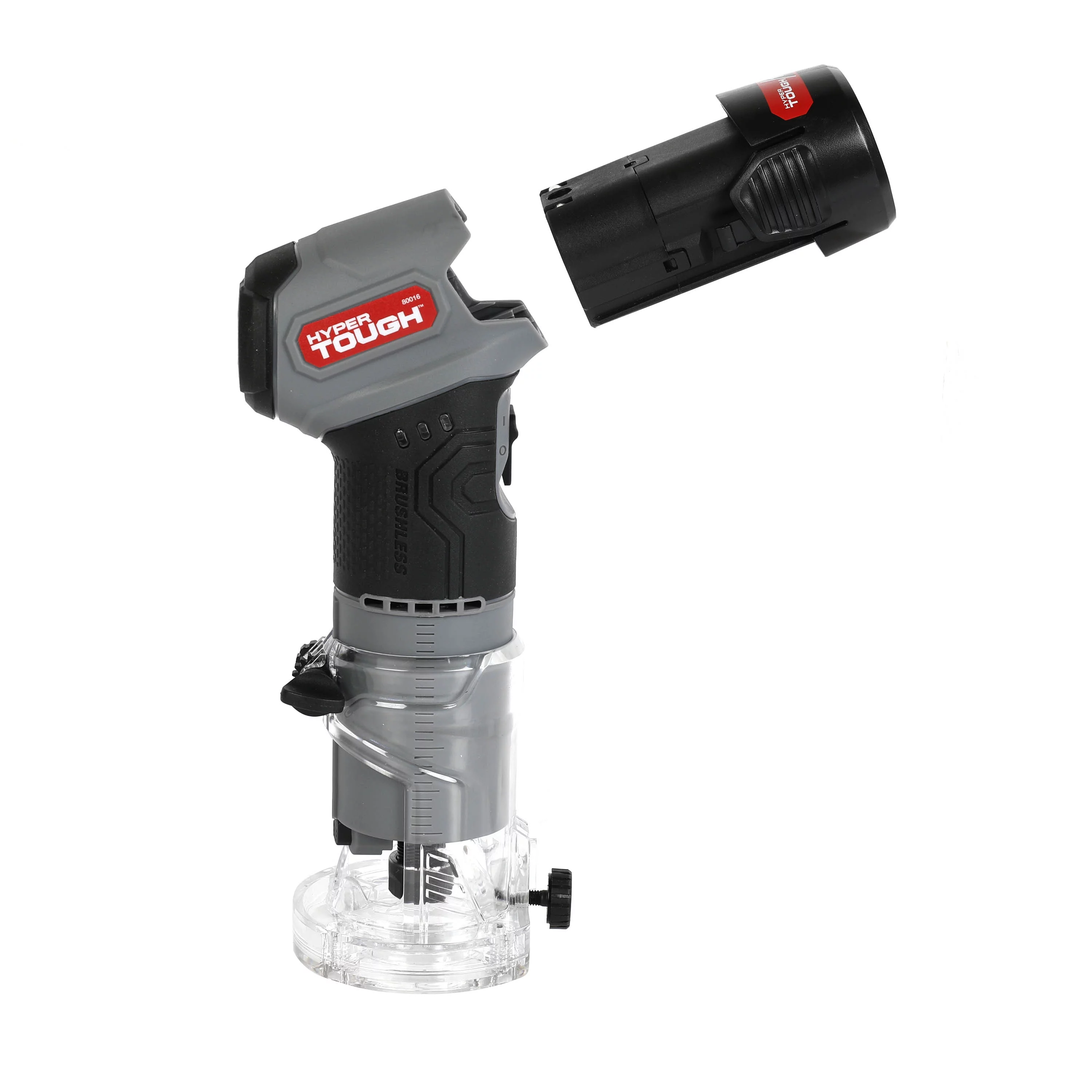 Hyper Tough 12V Max Lithium-Ion Brushless Palm Edge Router with 1.5Ah Battery and Charger, 80016 - Inhomebuy