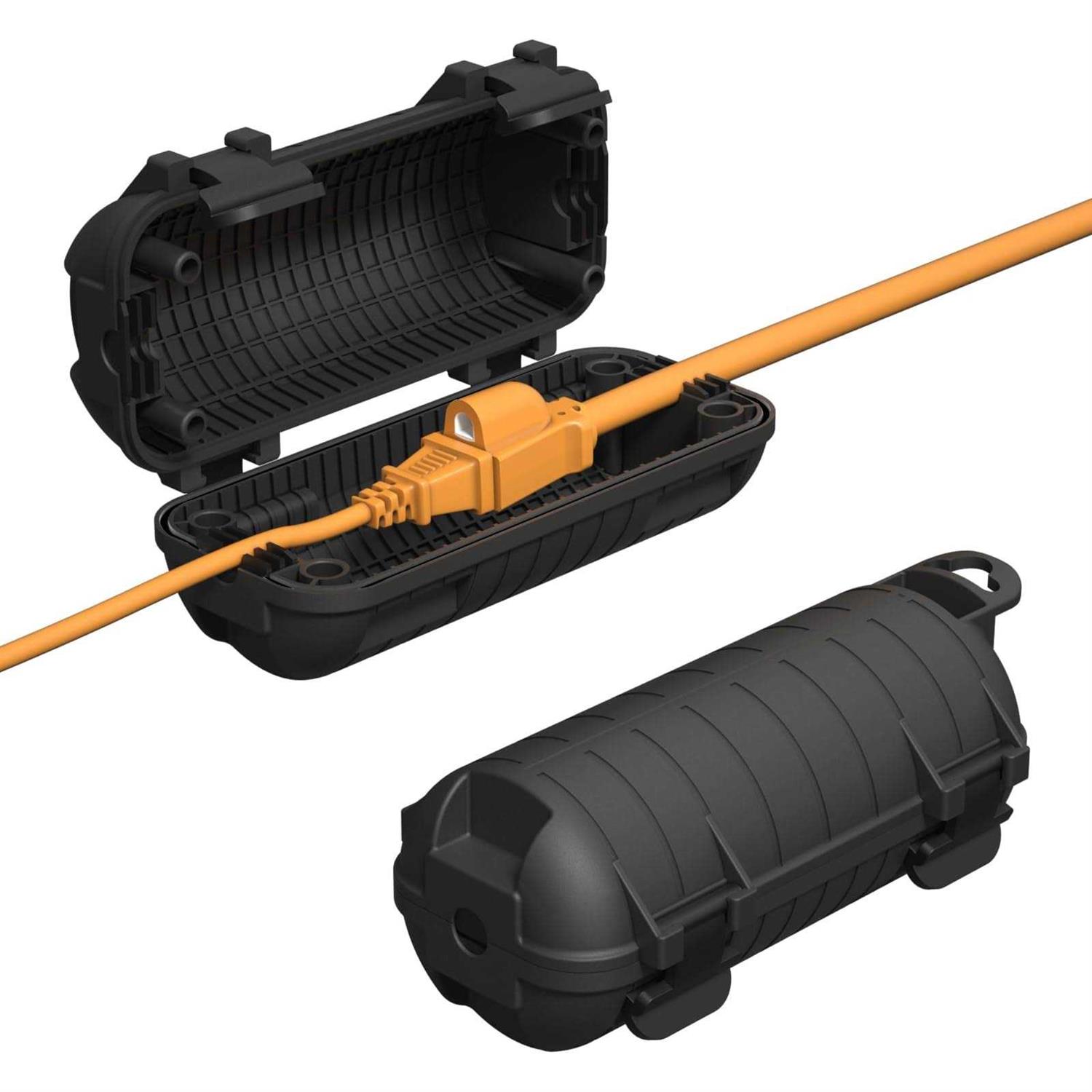 Extension Cord Cover Outdoor Cord Connector Protector IP54 Waterproof with 4 Detachable Latches - Inhomebuy