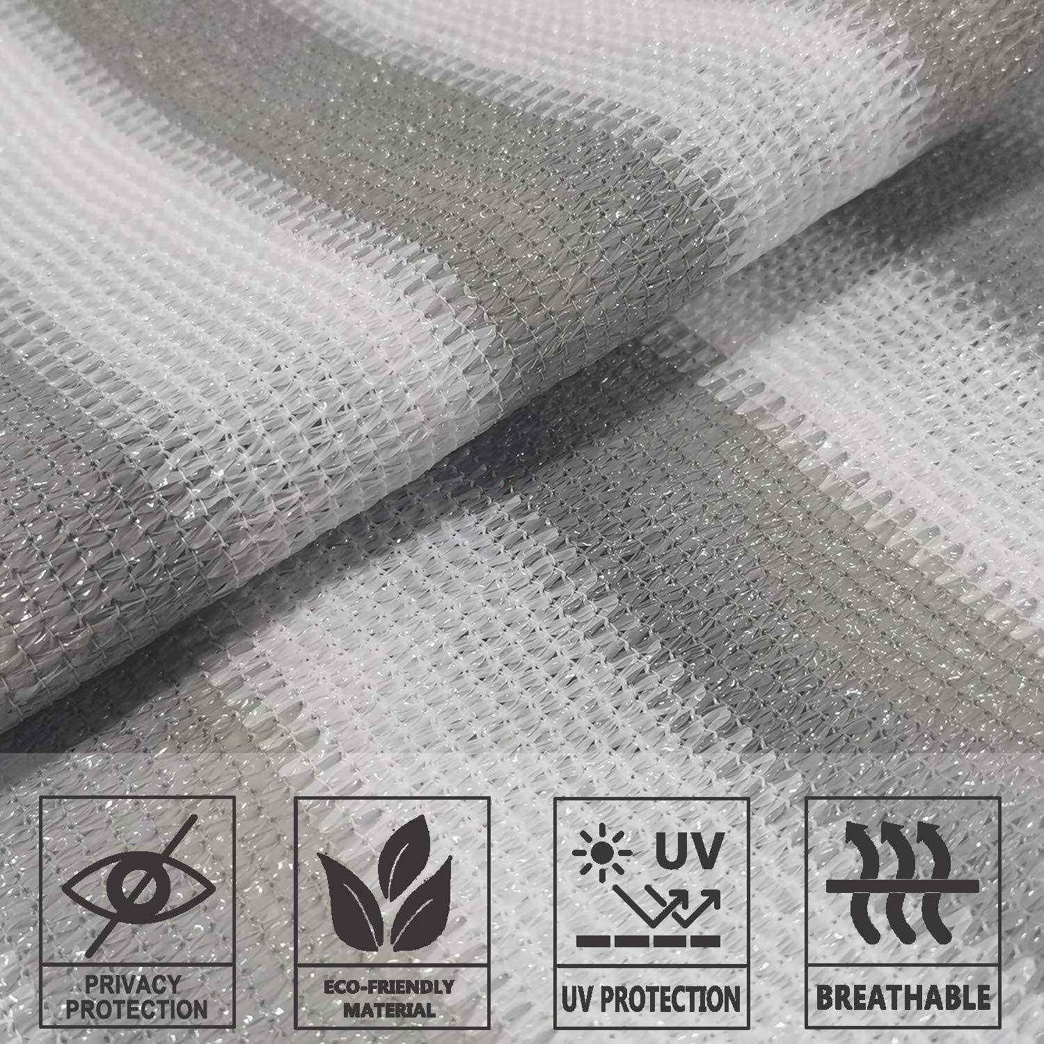Sunlax 3’x10′ Balcony Privacy Screen Fence Windscreen Cover Fabric Shade Netting Mesh Cloth With Grommets Uv Protection for Patio - Inhomebuy