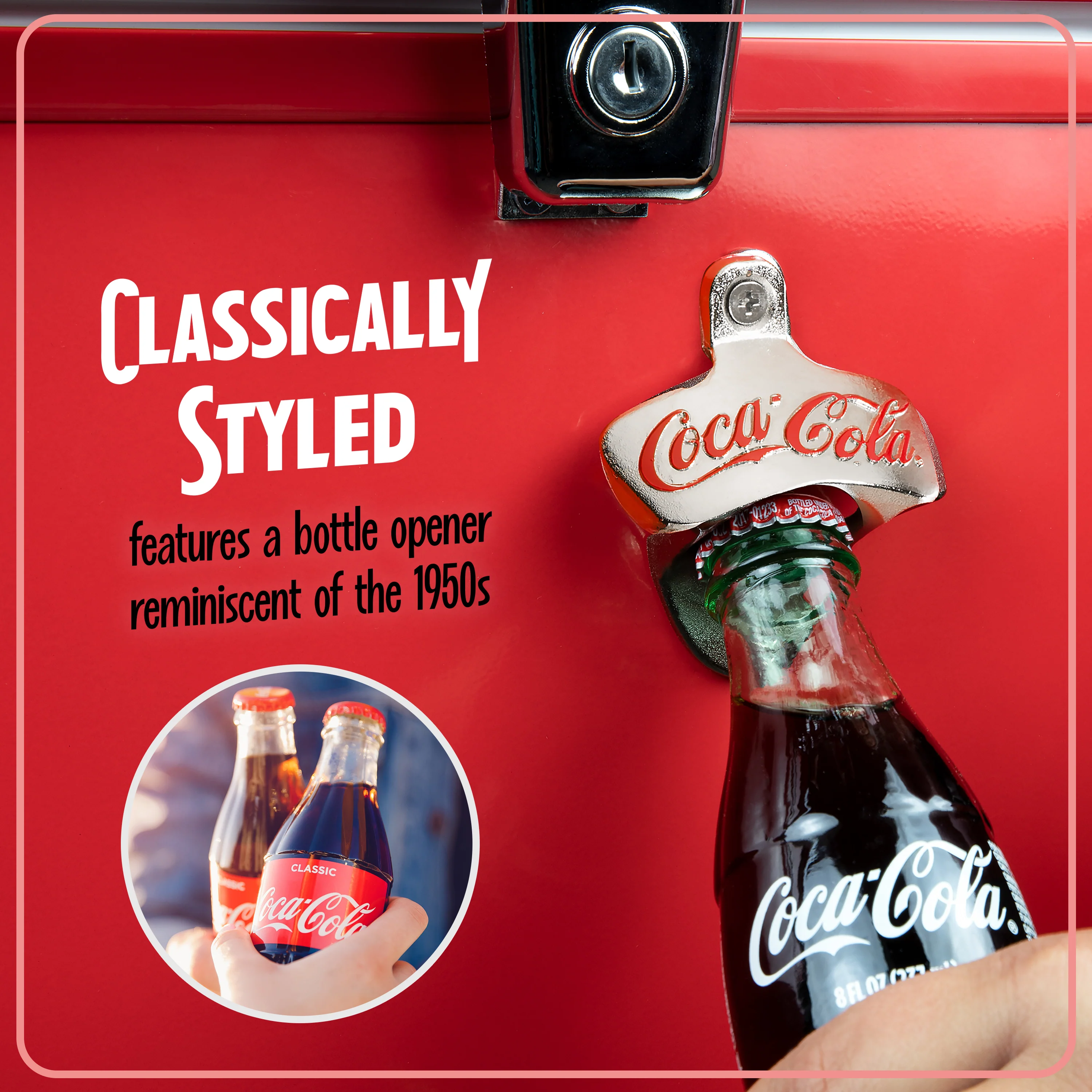 Coca-Cola 3.5 Cu.Ft. Refrigerator & Chest Freezer, Red - Inhomebuy
