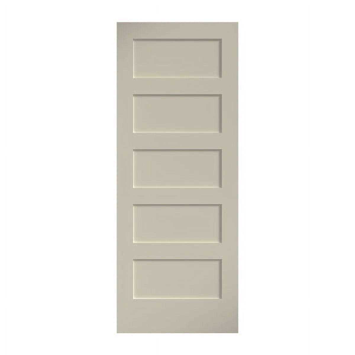 EightDoors 5-Panel Shaker White Primed Solid Wood Core Door - Inhomebuy