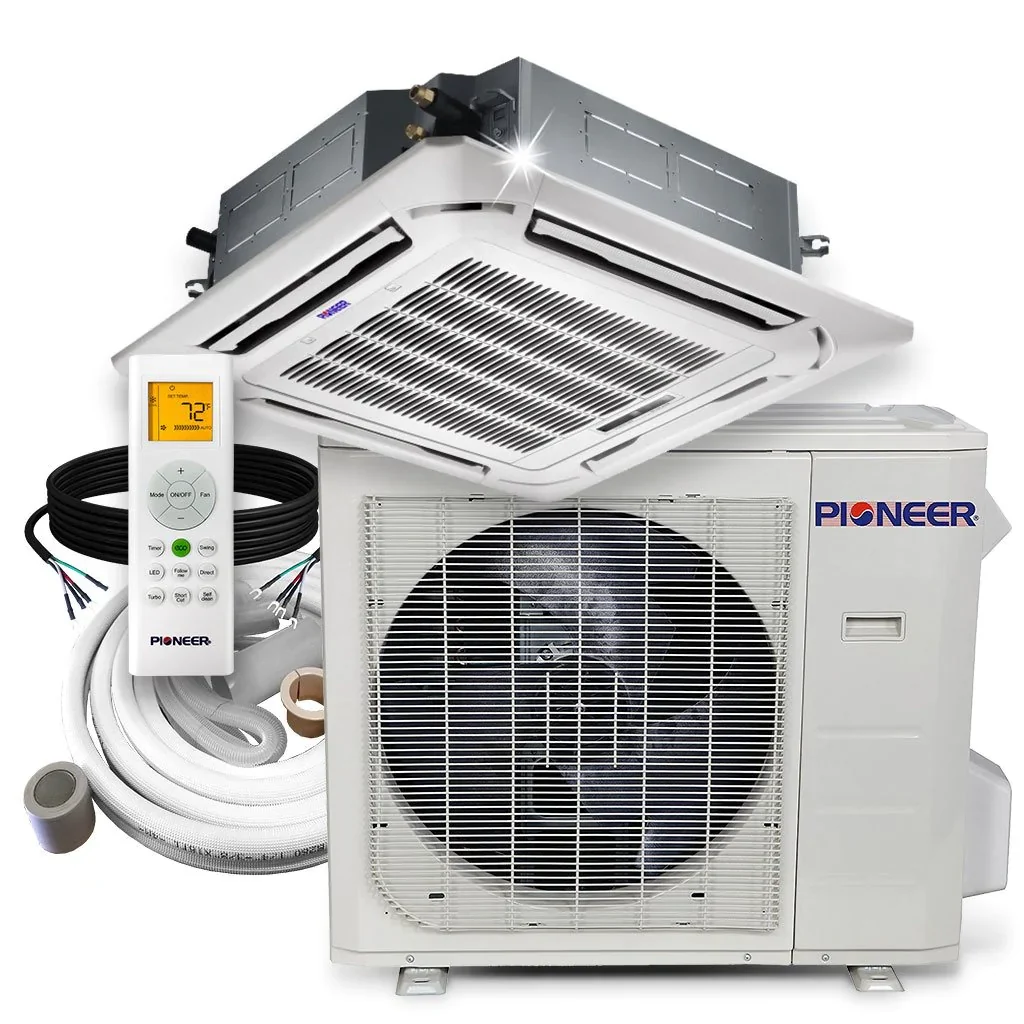 Pioneer® 36,000 BTU 20 SEER 8-Way Compact Cassette Ductless Mini Split with 25 ft. Linesets, CYB036GMFILCBD-25 - Inhomebuy