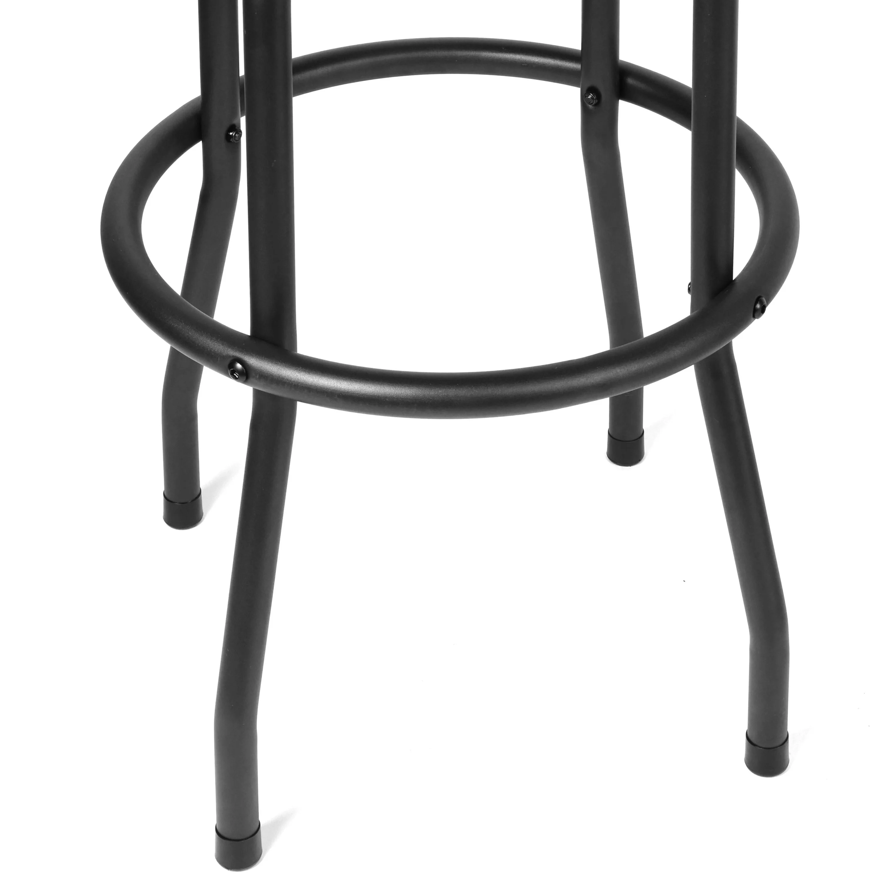 Hyper Tough 3-Piece Shop Table & Stool Set, Bar Height, Pub Table, Workbench, Steel, Black - Inhomebuy