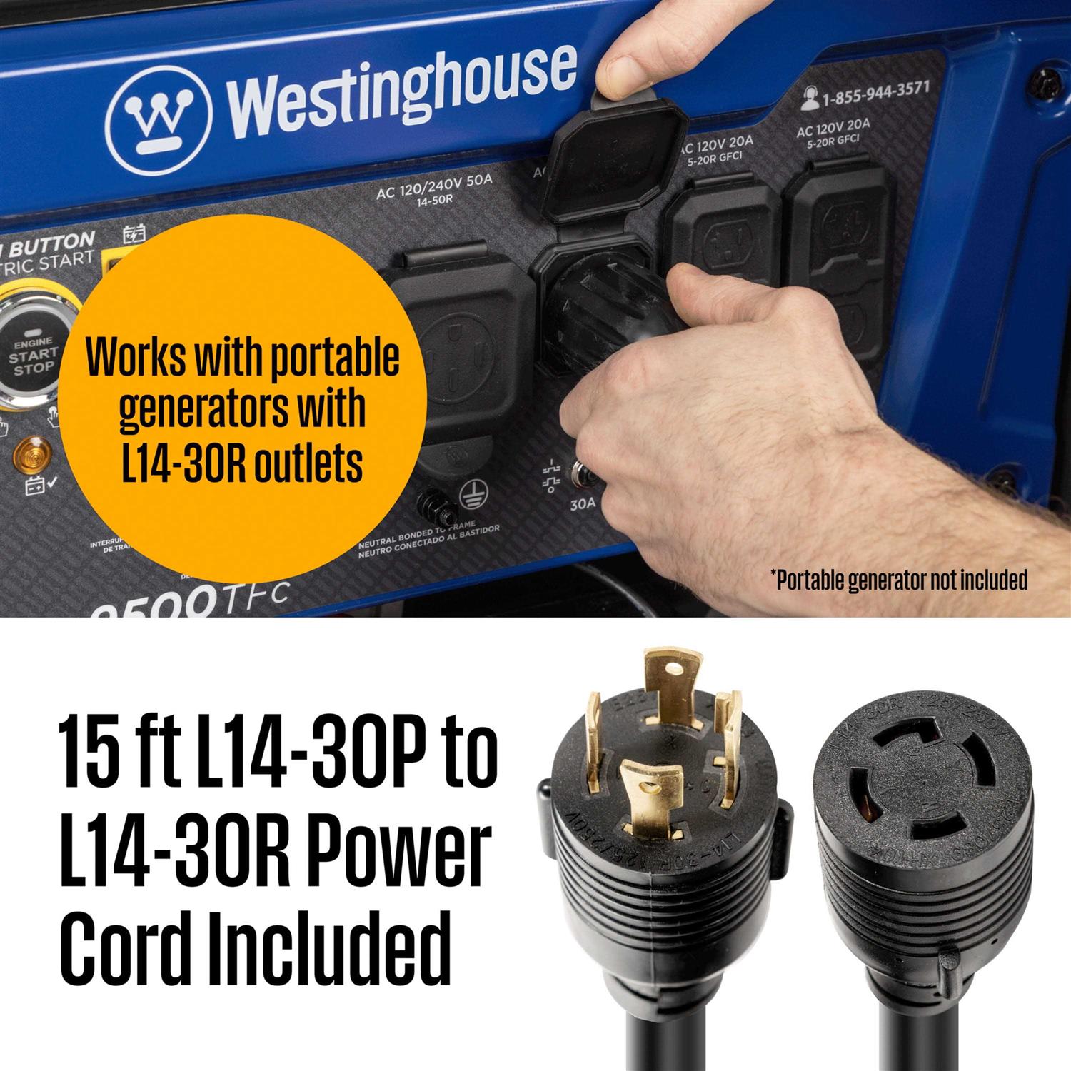 Westinghouse 1500 Peak Watt Portable Gas Inverter Generator with CO Sensor IGEN1500C - Inhomebuy