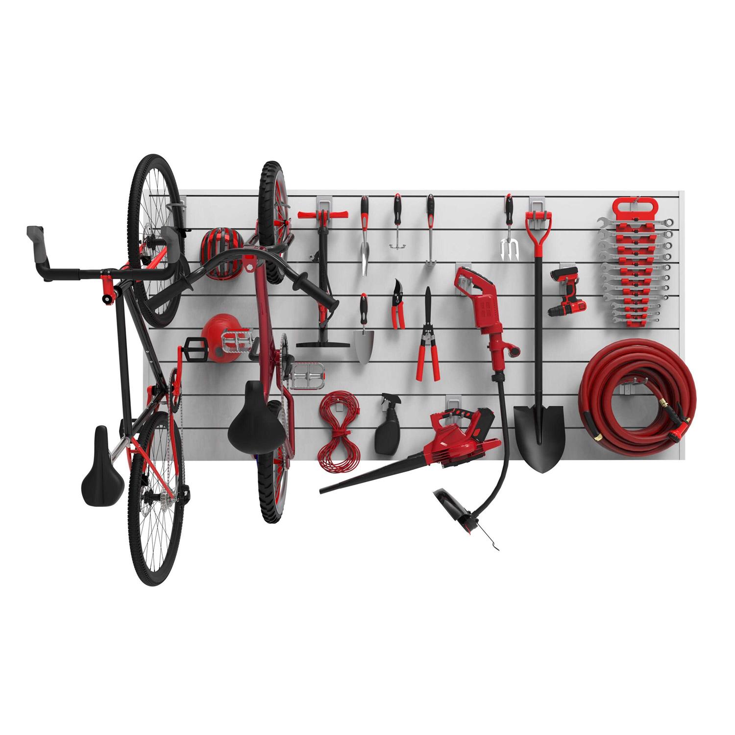 CrownWall Home 6 in. x 4 ft. Heavy Duty PVC Slatwall Organizer Panel Set - Inhomebuy