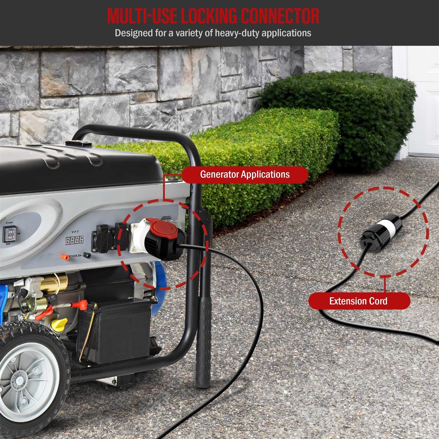 Enerlites Nema 6-15p Straight Blade Replacement Plug Connector Male Extension Cord Ends 66220-BK - Inhomebuy