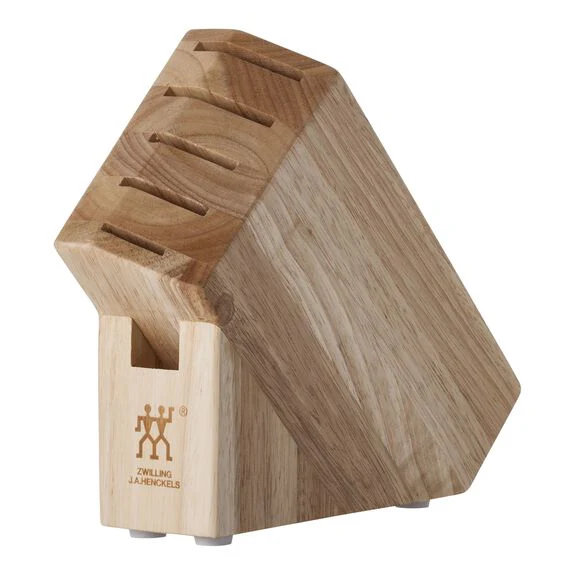 ZWILLING Pro 6 Slot Knife Block in Rubberwood, Storage Series - Inhomebuy